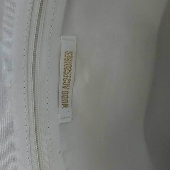 Mudo Accessories Portfolio Envelope Bag Clutch Crossbody Red and White Stripe - Picture 4 of 12